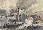 View of the Tiber and Castel St Angelo Jan Davidz de Heem